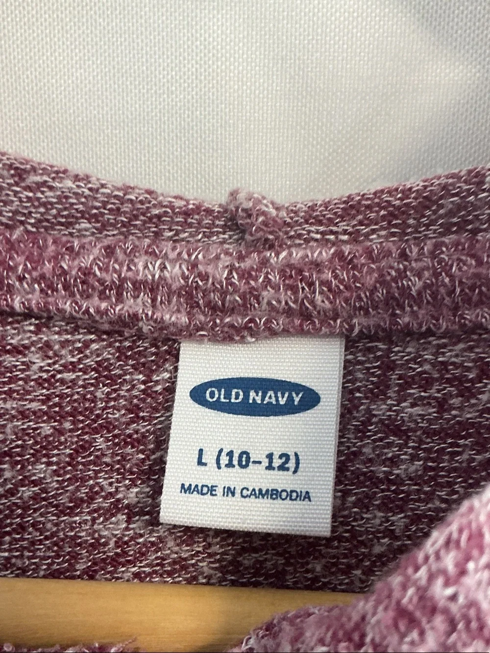 Old Navy Marled Mauve Hoodie with Front Tie